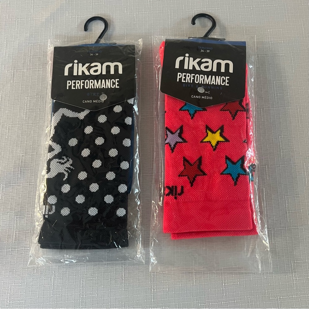 Rikam Performance Socks Set - Black and Pink
